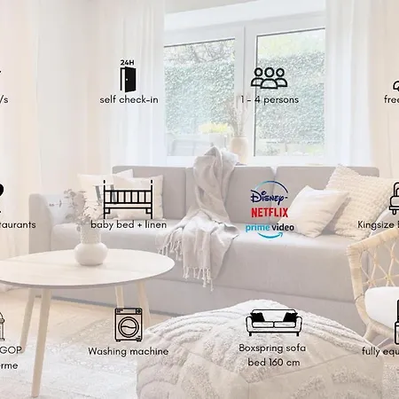 Apartament Stadt-oase - Kostenlos Parken, Ruhig, Kliniken, Gop, Bali-therme, Boxspringbett *